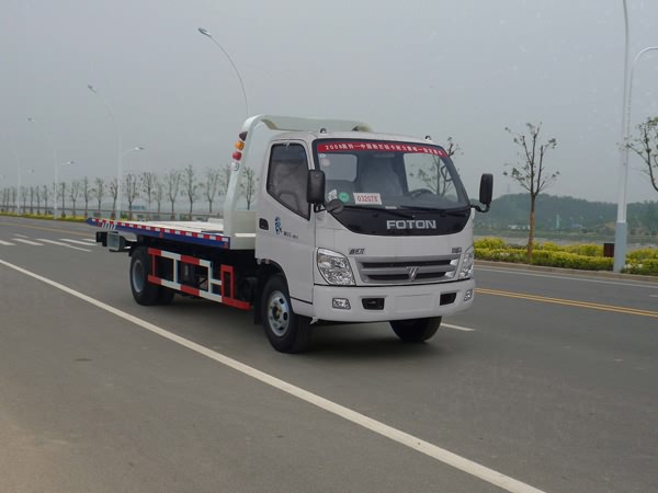 福田奥铃国四平板清障车